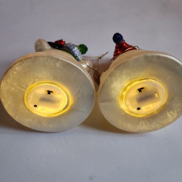 Bradford Exchange Dona Gelsinger The Warmth of Christmas Snowmen Light Ornaments - Picture 3 of 7